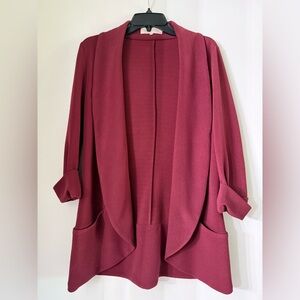 Chic Maroon Women's Blazer